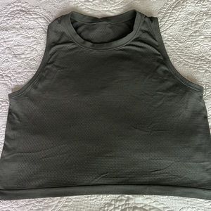 Hunter green Chicago Lulu workout tank